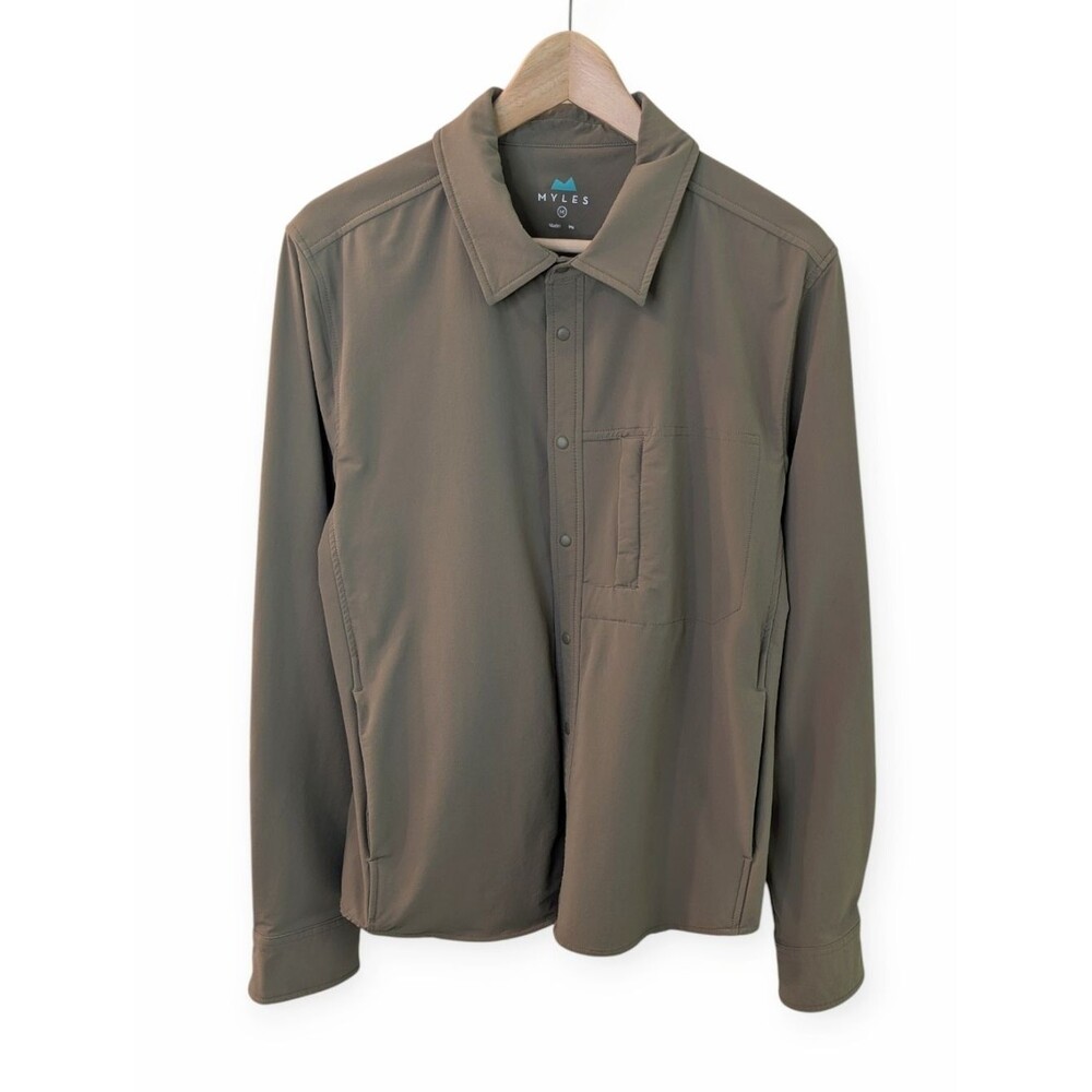 Myles Apparel Men's Everyday Technical Overshirt Medium Dusky Green